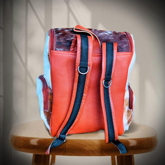 Handmade Natural Cowhide Backpack | Western Diaper Bag For Women