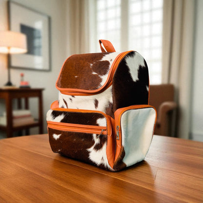 Handmade Natural Cowhide Backpack | Western Diaper Bag For Women and Men