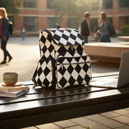 Natural Cowhide Backpack Original leather with Hair on it-Western Diaper Bag